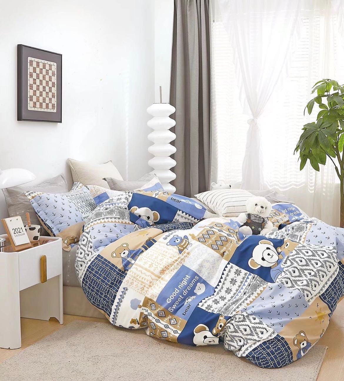 LITTLE COUNTY KING Cotton Bedsheet