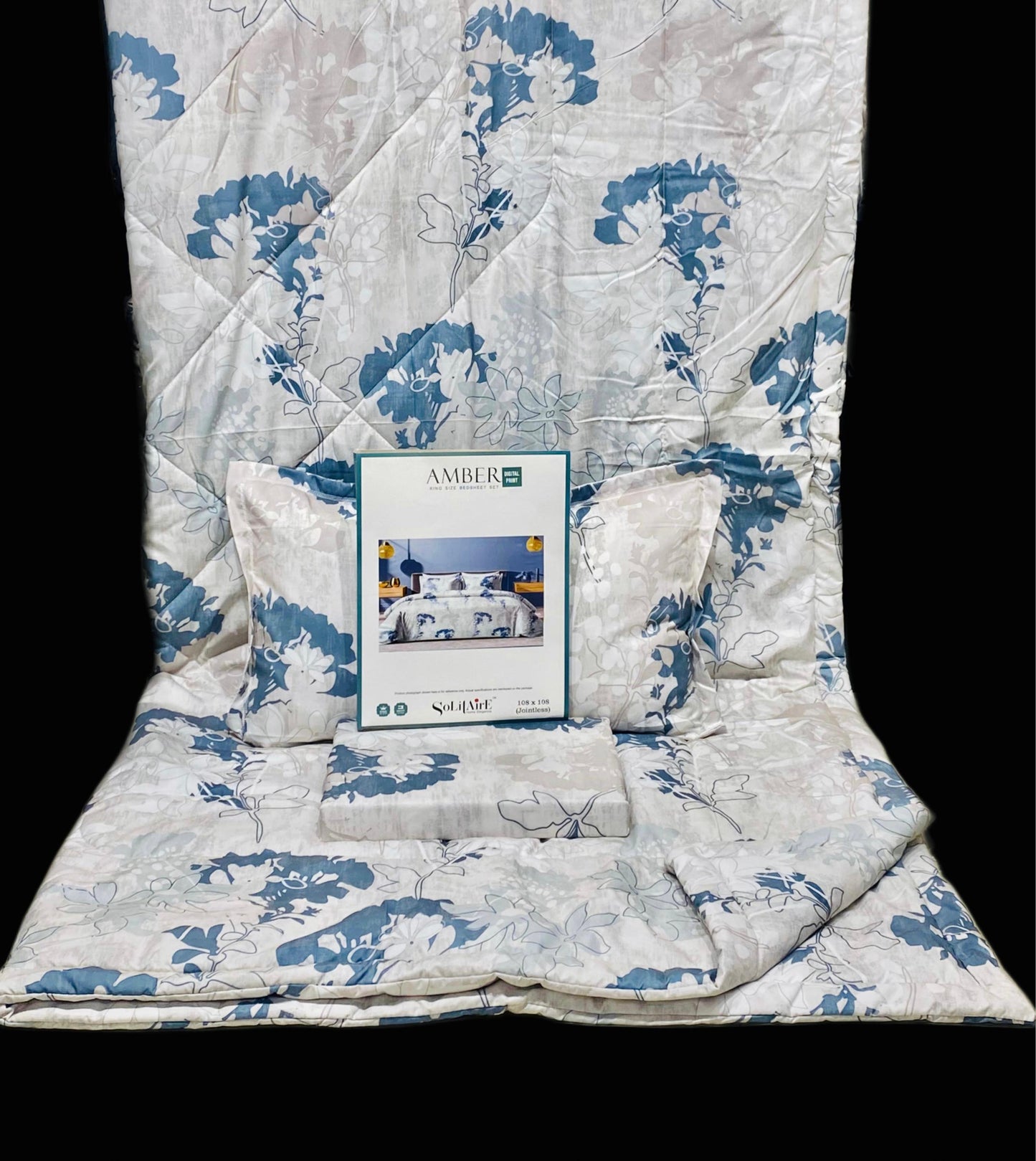 Amber Digital Printed Jointless King Size Complete Comforter Set