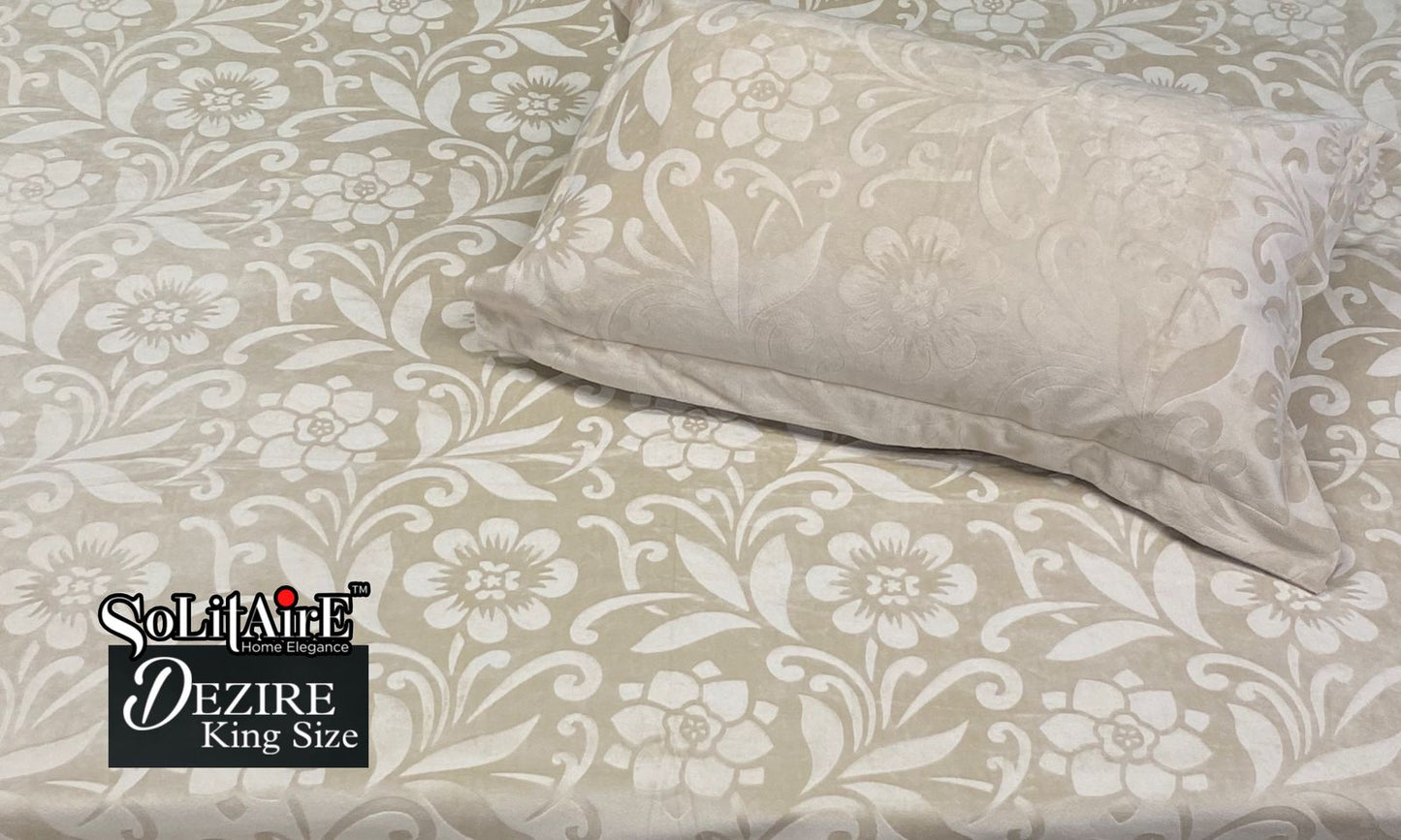 Dezire Warm King Sized Jointless Bedsheet – Premium Italian Cashmere Fabric