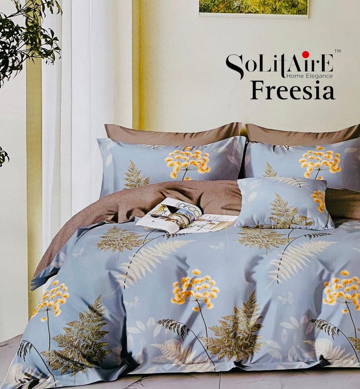 πΈ FREESIA 100% Cotton Queen Size Bedsheet Set