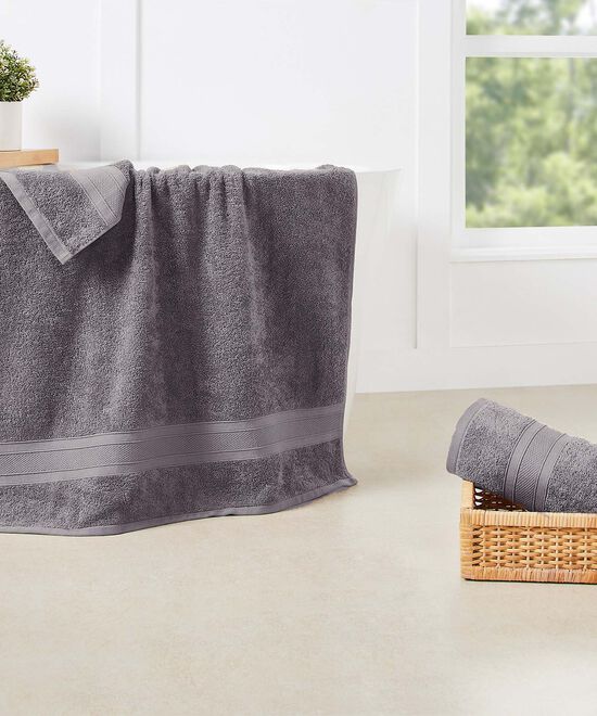 PURE-LUXE PREMIUM COTTON 600-GSM TOWELS (Grey)