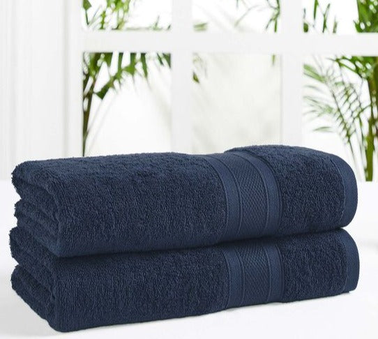 PURE-LUXE PREMIUM COTTON 600-GSM TOWELS (Navy Blue)