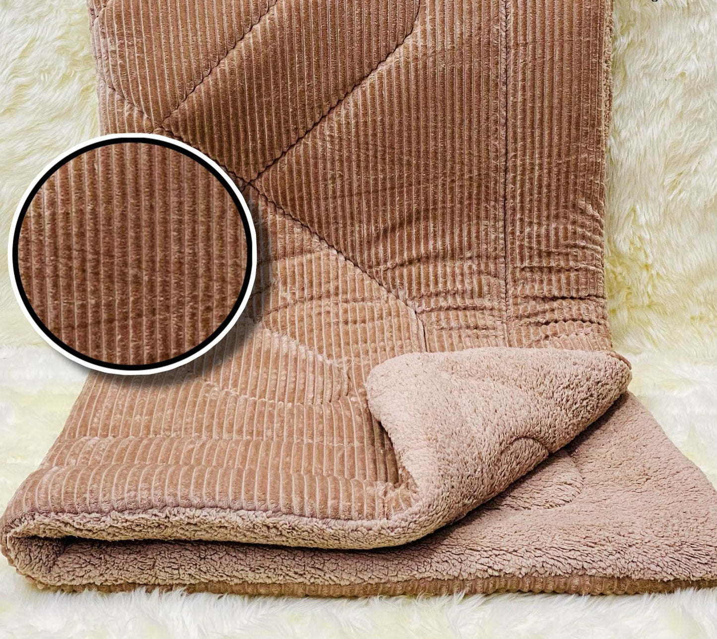 Sherpa Ultra-Warm Winter Quilt 350-GSM (Beige)