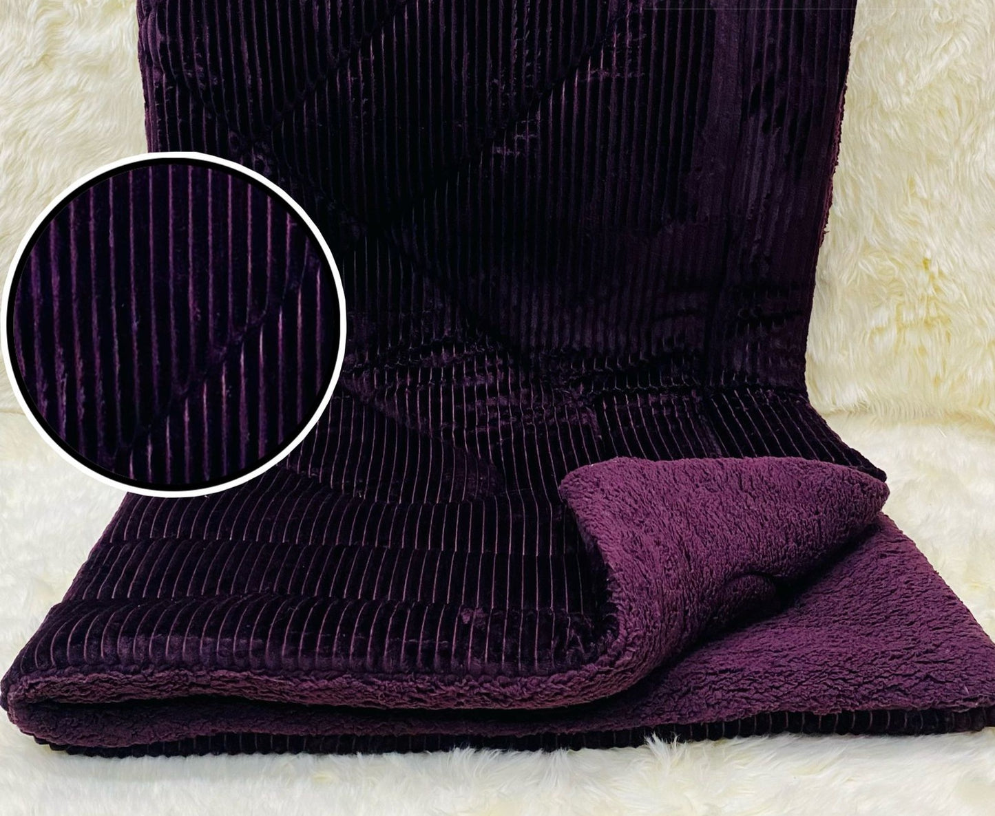 Sherpa Ultra-Warm Winter Quilt 350-GSM (Violet)
