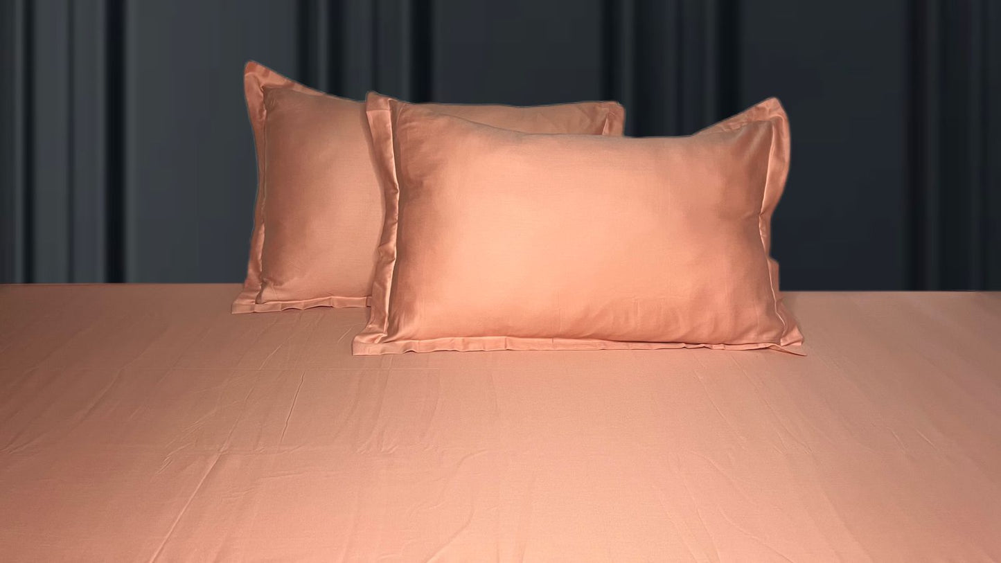 BLISS 300 Thread Count Cotton Bedsheet (Pink)