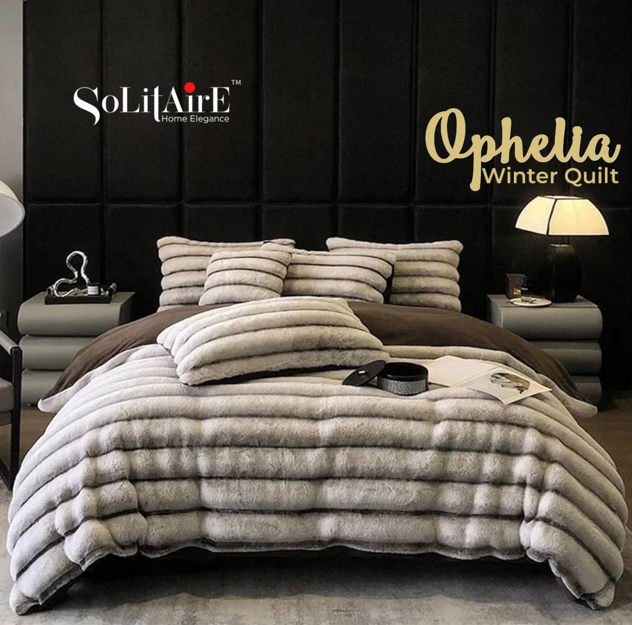 Ophelia Rabbit-Fur Ultra-Warm Winter Quilt Skin-Friendly
