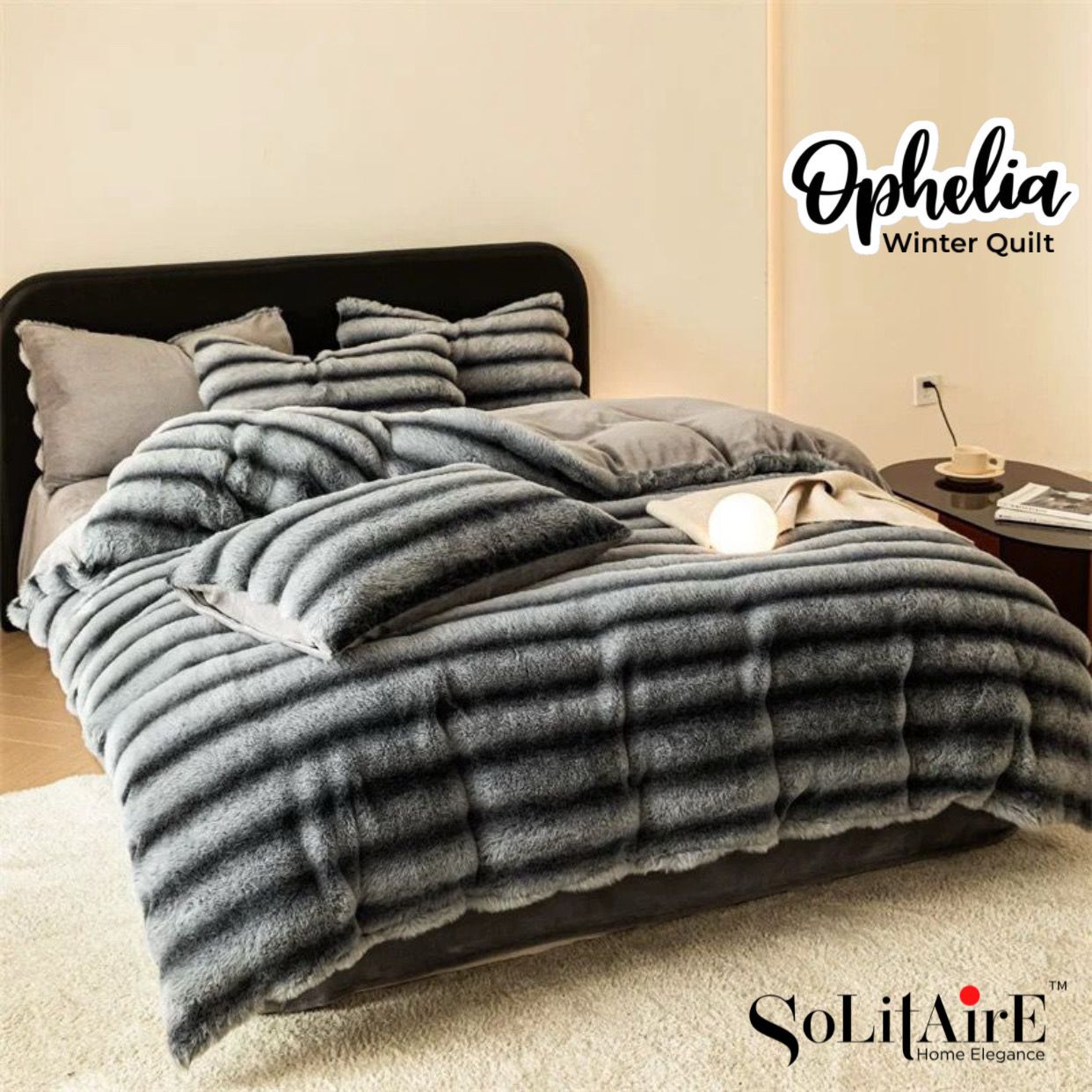 Ophelia Rabbit-Fur Ultra-Warm Winter Quilt Skin-Friendly