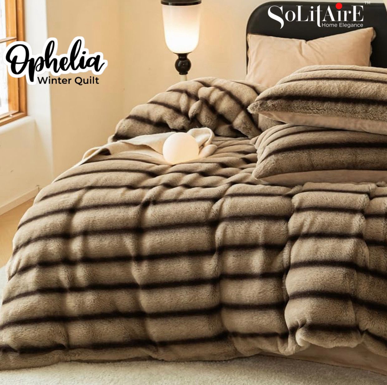 Ophelia Rabbit-Fur Ultra-Warm Winter Quilt Skin-Friendly