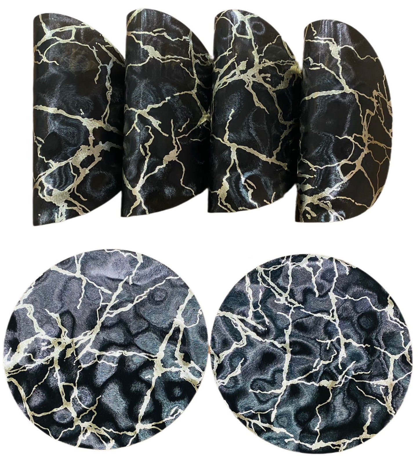 Dining Table Mat (Metallic Glow Round) (Set of 6)