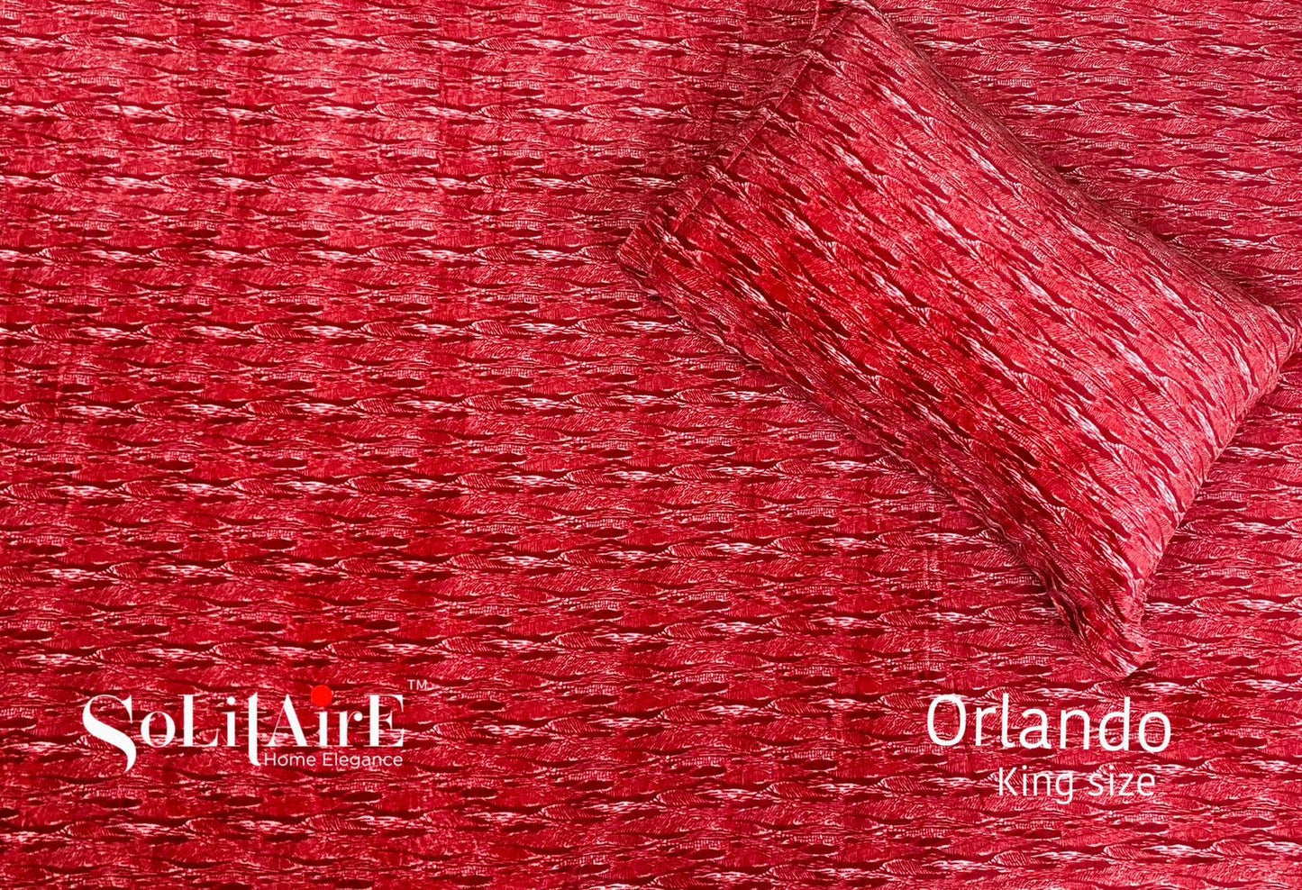 ORLANDO KING (Warm Winter Bedsheet Set) (Solid Red)