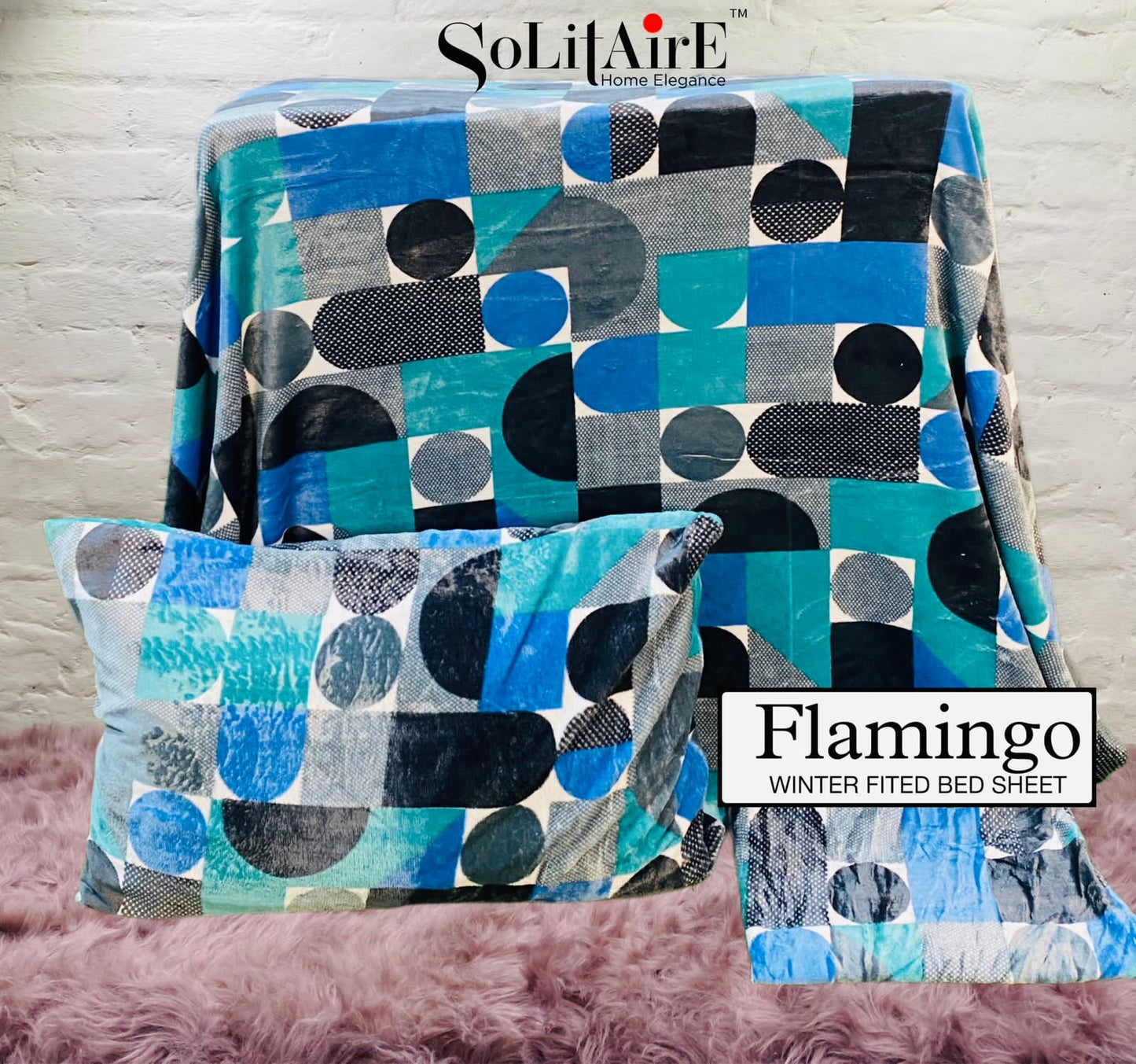 FLAMINGO KING (Fitted Warm Winter Bedsheet)