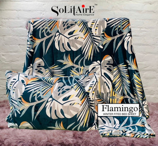 FLAMINGO KING (Fitted Warm Winter Bedsheet)