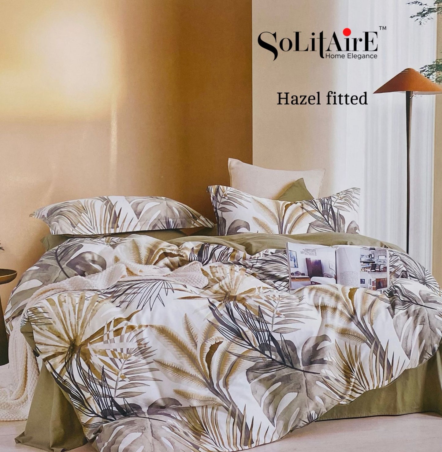 HAZEL FITTED COTTON BEDSHEET (FITTED BEDSHEET) (Fits All Double-Bed Sizes)
