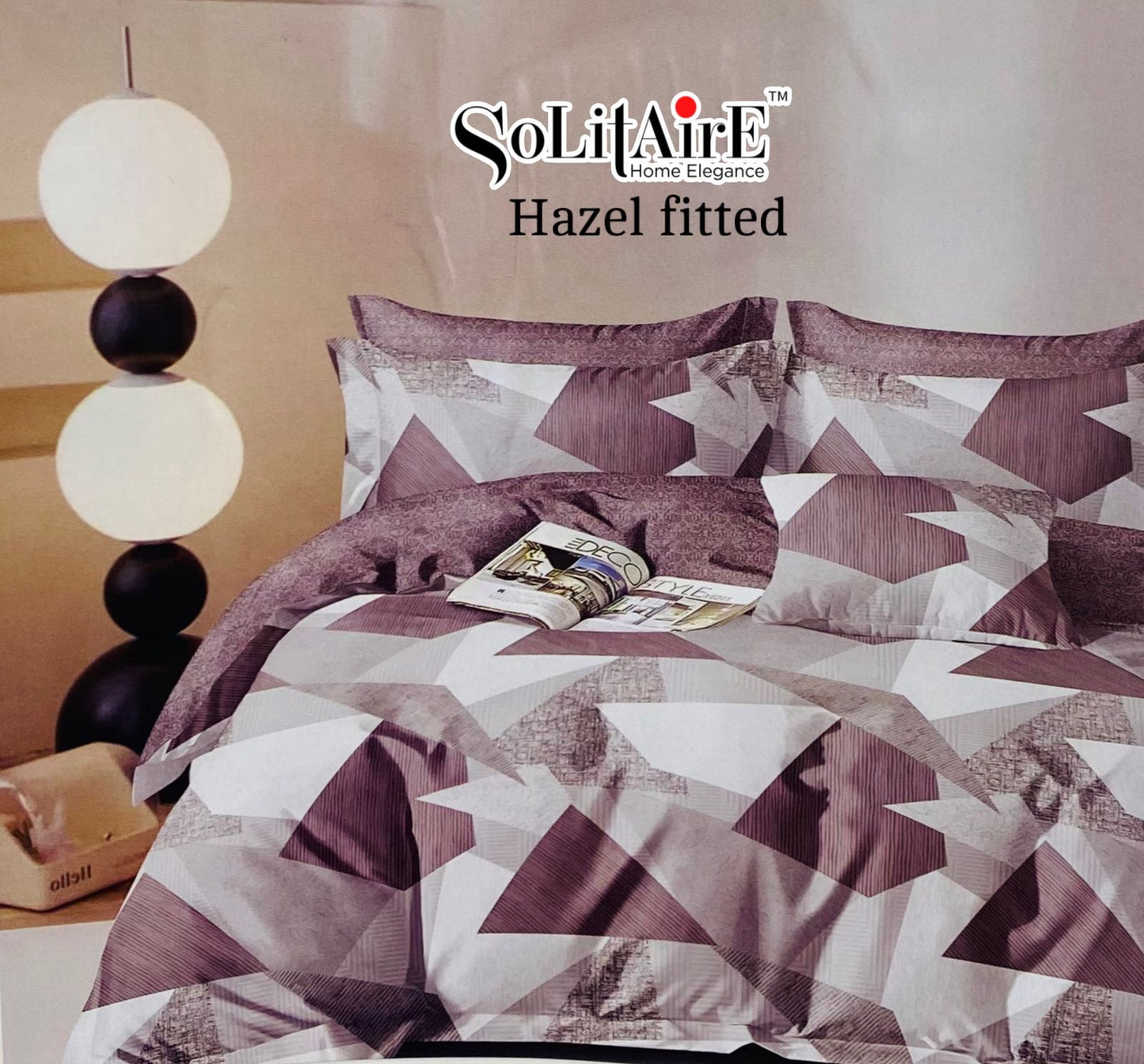HAZEL FITTED COTTON BEDSHEET (FITTED BEDSHEET) (Fits All Double-Bed Sizes)
