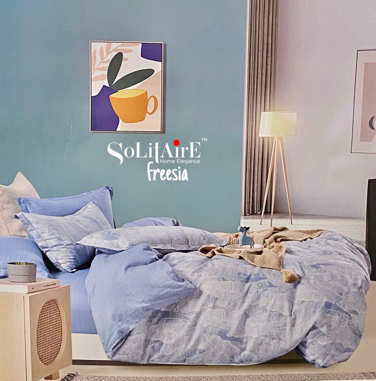 πΈ FREESIA 100% Cotton Queen Size Bedsheet Set