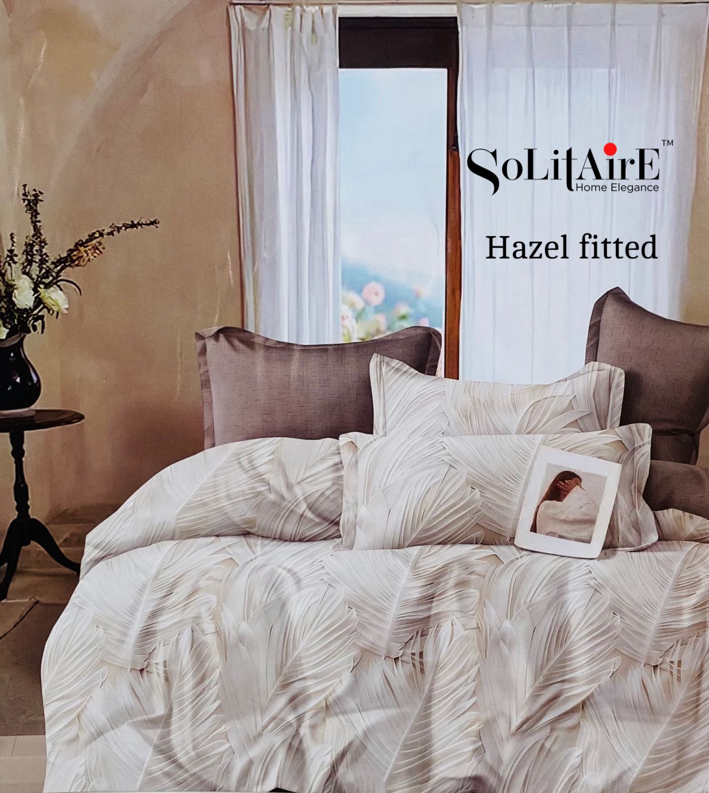 HAZEL FITTED COTTON BEDSHEET (FITTED BEDSHEET) (Fits All Double-Bed Sizes)