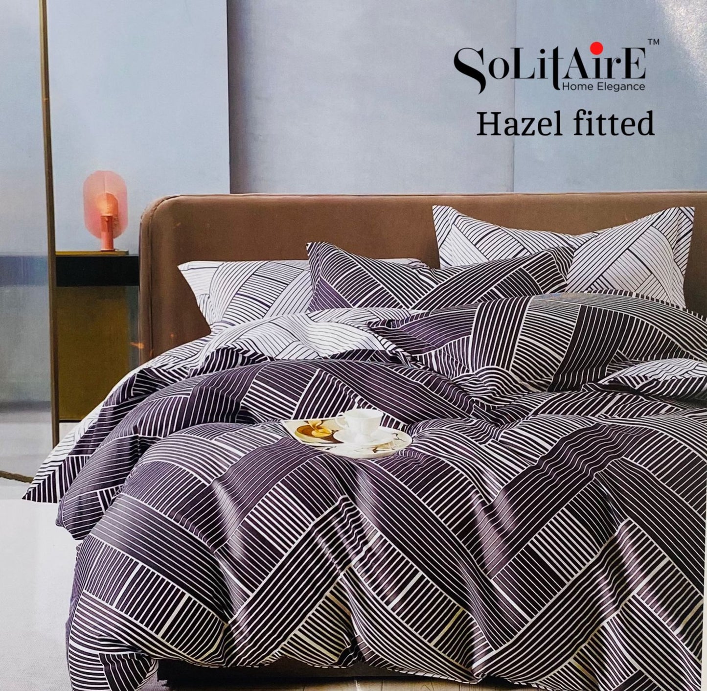 HAZEL FITTED COTTON BEDSHEET (FITTED BEDSHEET) (Fits All Double-Bed Sizes)