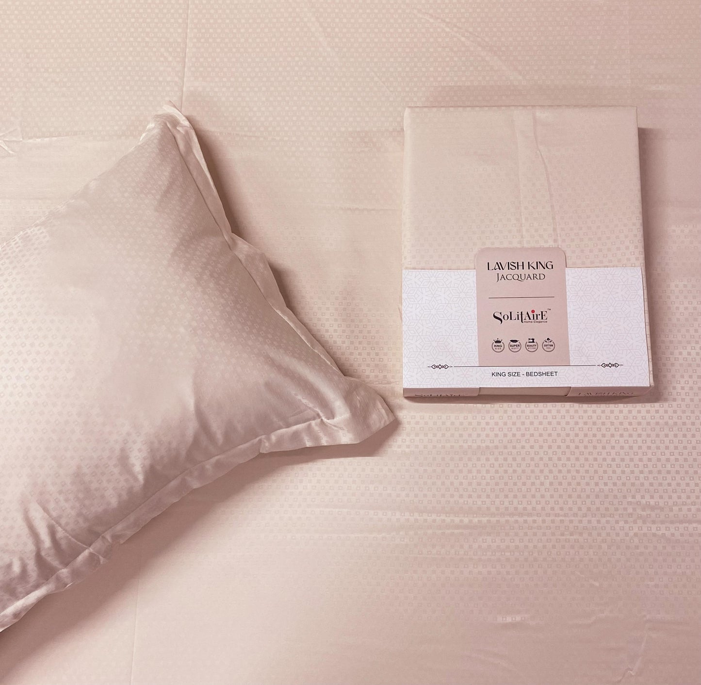 LAVISH JACQUARD BEDSHEET (KING-SIZE, SUPER-SOFT, Colours Available)
