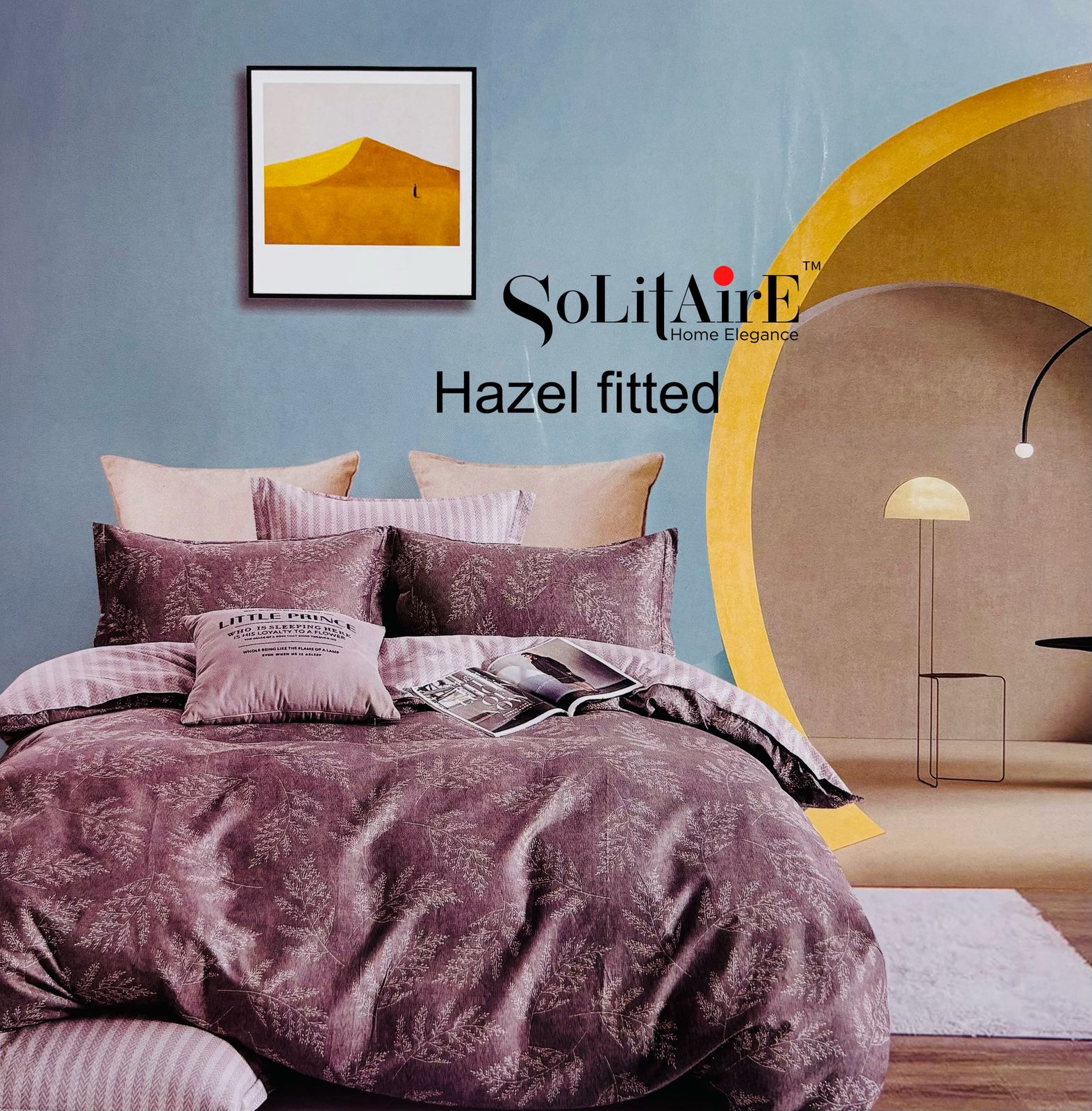 HAZEL FITTED COTTON BEDSHEET (FITTED BEDSHEET) (Fits All Double-Bed Sizes)