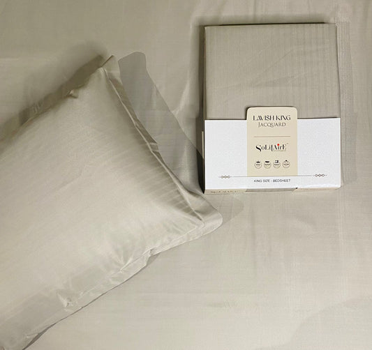 LAVISH JACQUARD BEDSHEET (KING-SIZE, SUPER-SOFT, Colours Available)