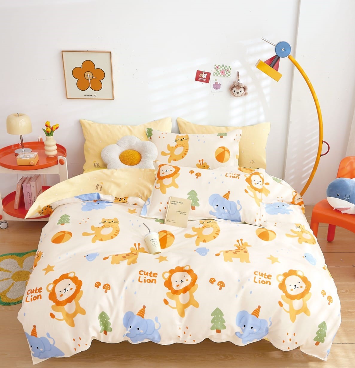 Little county King Size Cotton Bedsheet Set