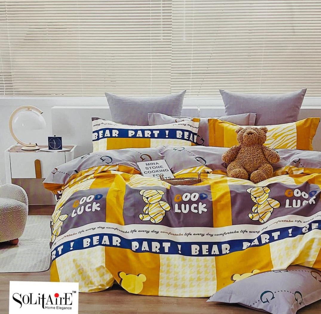 HAZEL FITTED COTTON BEDSHEET (FITTED BEDSHEET) (Fits All Double-Bed Sizes)