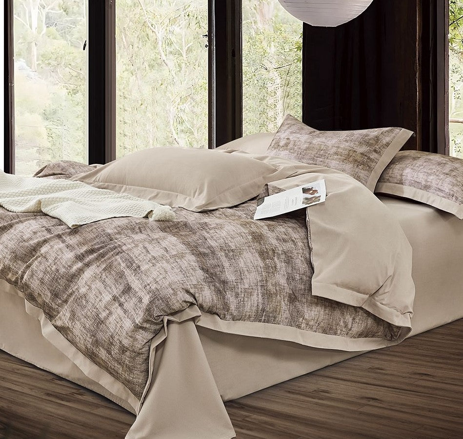 🛏️✨ Solitaire Organic Cotton King Bedsheet Set – Luxe Comfort & Earthy Elegance