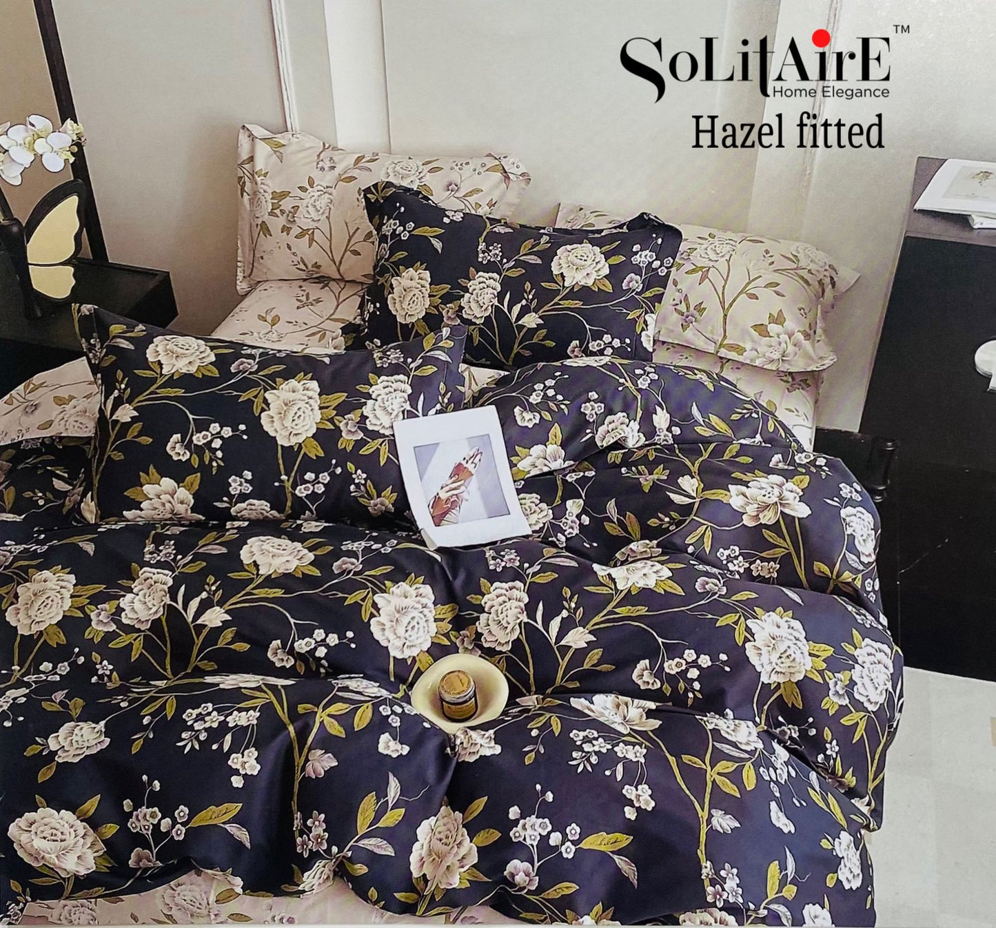 HAZEL FITTED COTTON BEDSHEET (FITTED BEDSHEET) (Fits All Double-Bed Sizes)