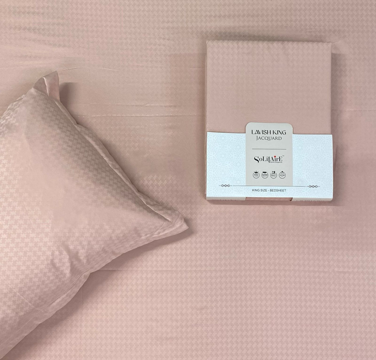 LAVISH JACQUARD BEDSHEET (KING-SIZE, SUPER-SOFT, Colours Available)