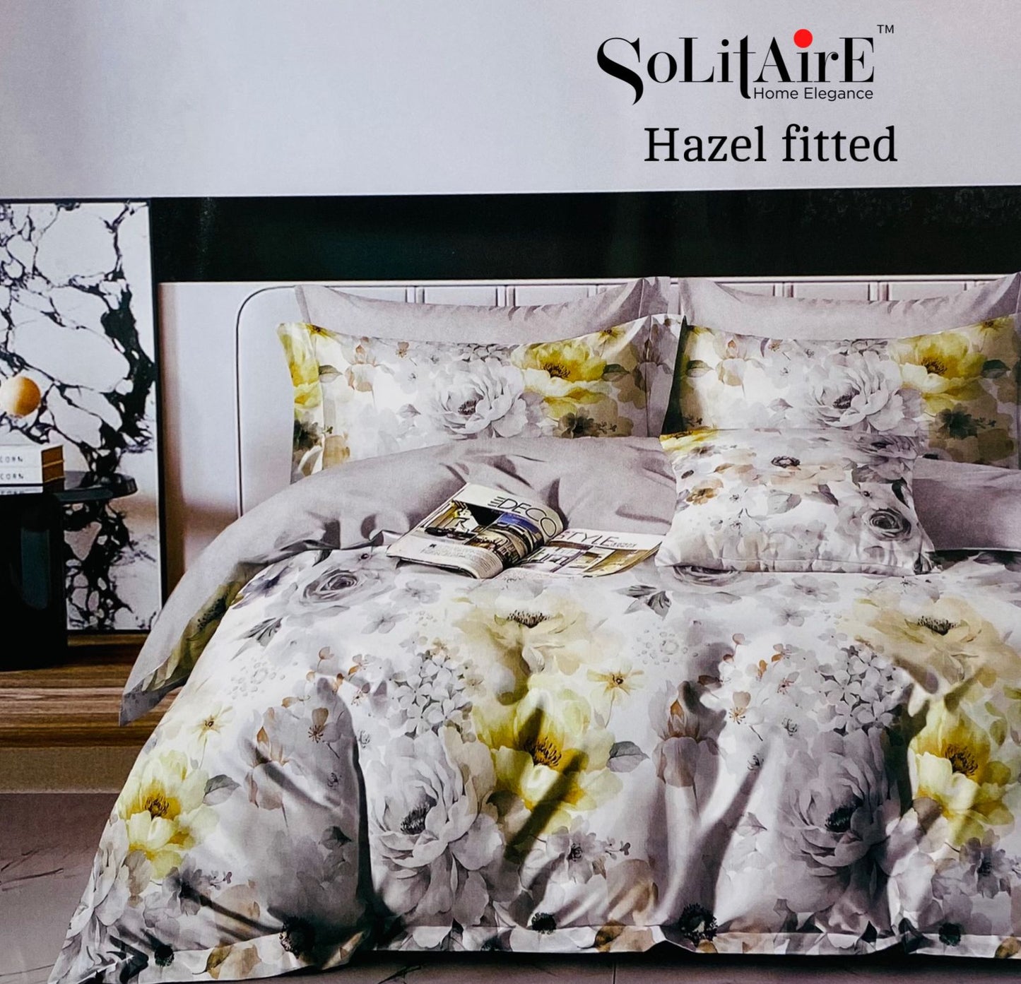 HAZEL FITTED COTTON BEDSHEET (FITTED BEDSHEET) (Fits All Double-Bed Sizes)