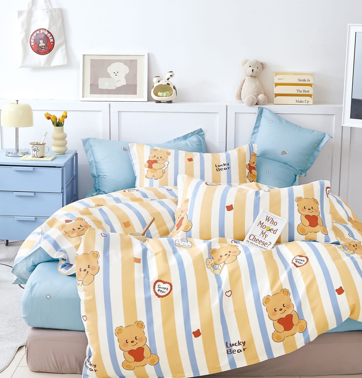 Little county King Size Cotton Bedsheet Set