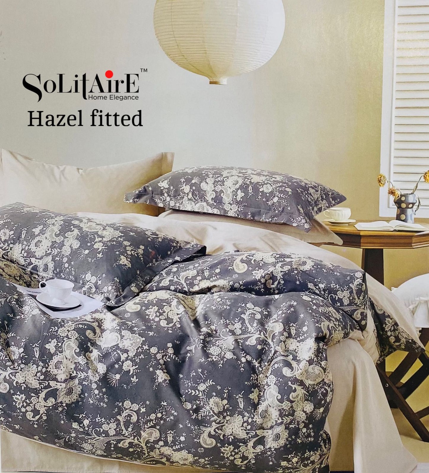 HAZEL FITTED COTTON BEDSHEET (FITTED BEDSHEET) (Fits All Double-Bed Sizes)