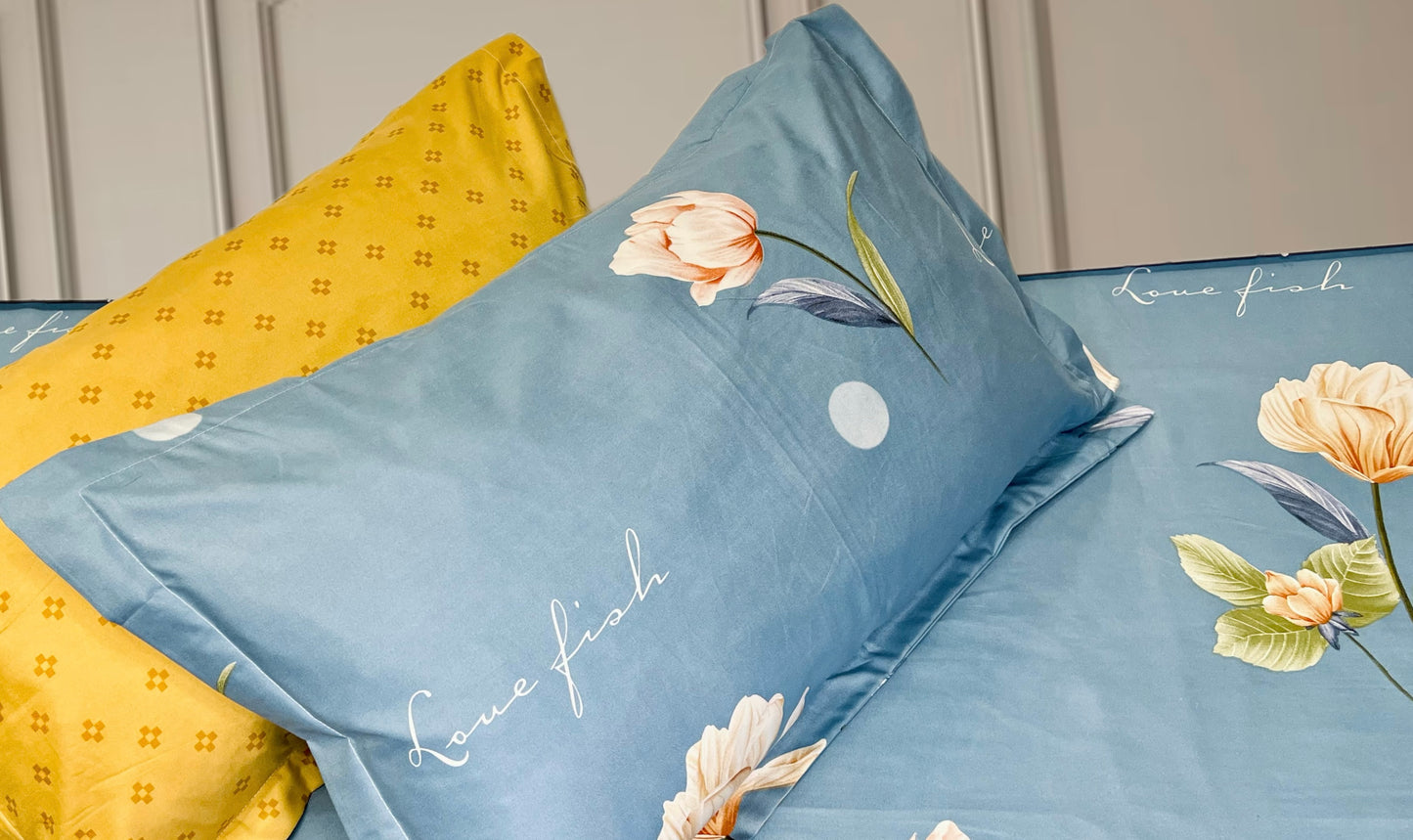 MATRIX KING Bedsheet (with 4 Pillow covers)
