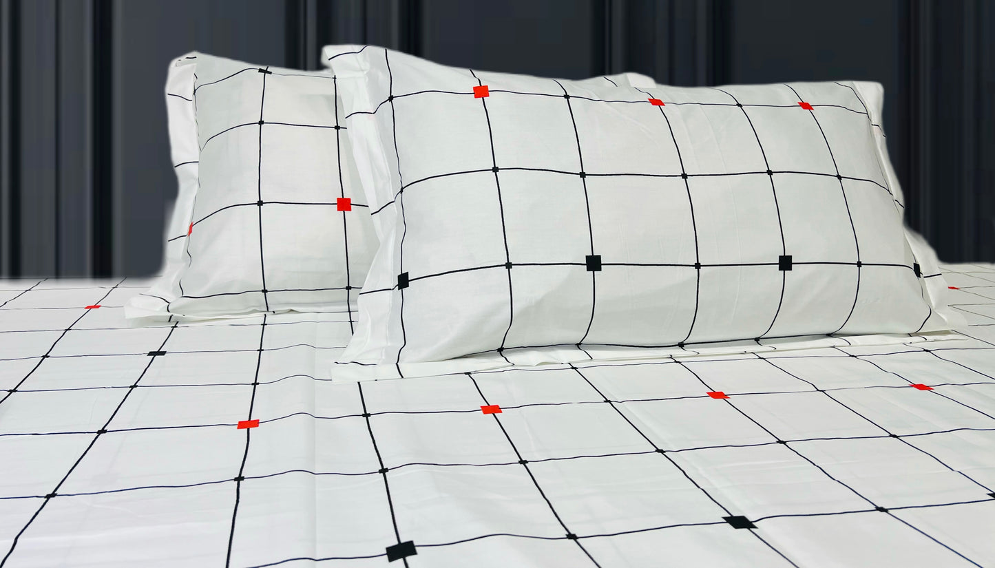 WHITE RIVER King Cotton Bedsheet