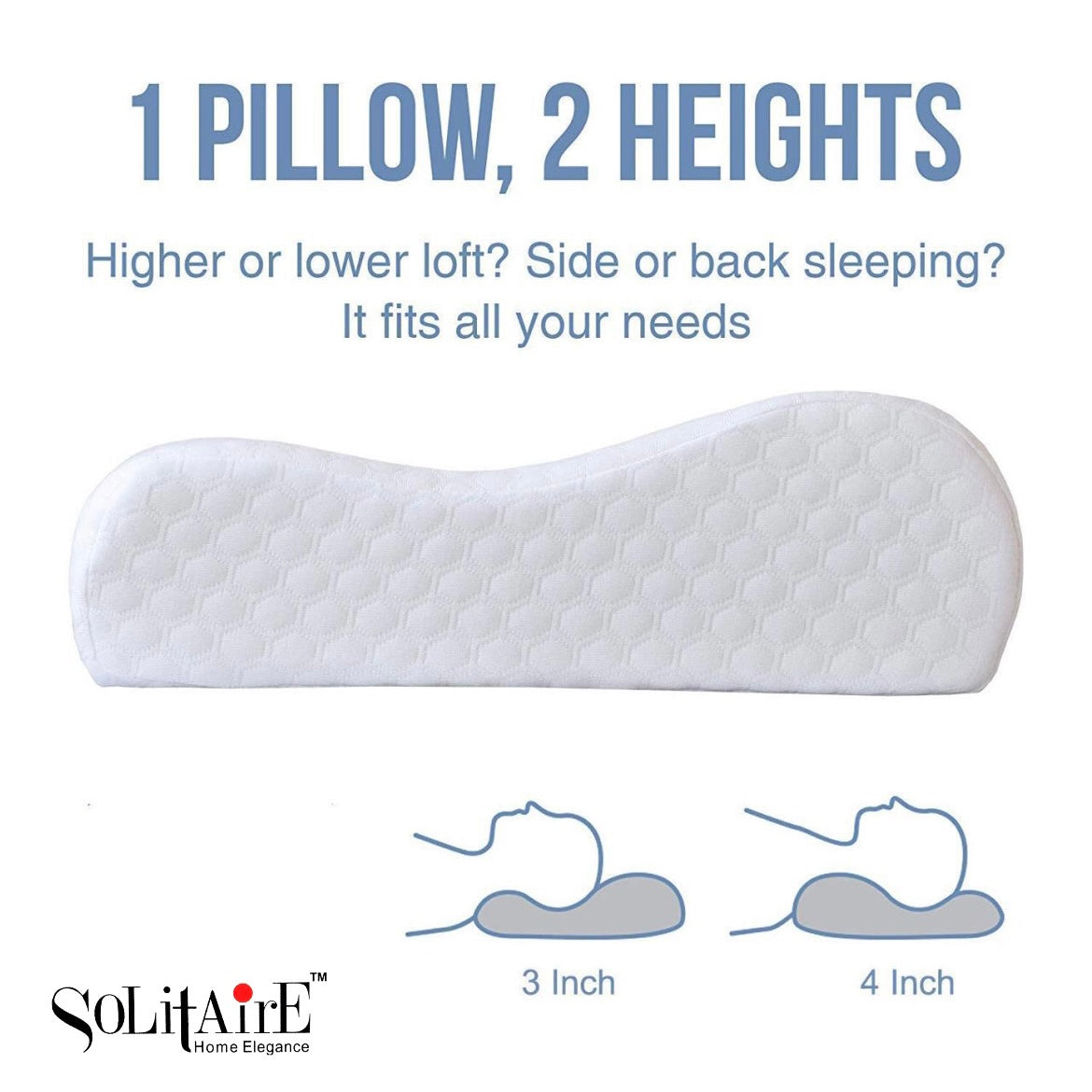 Cervical Dual-Height Memory Foam Pillow