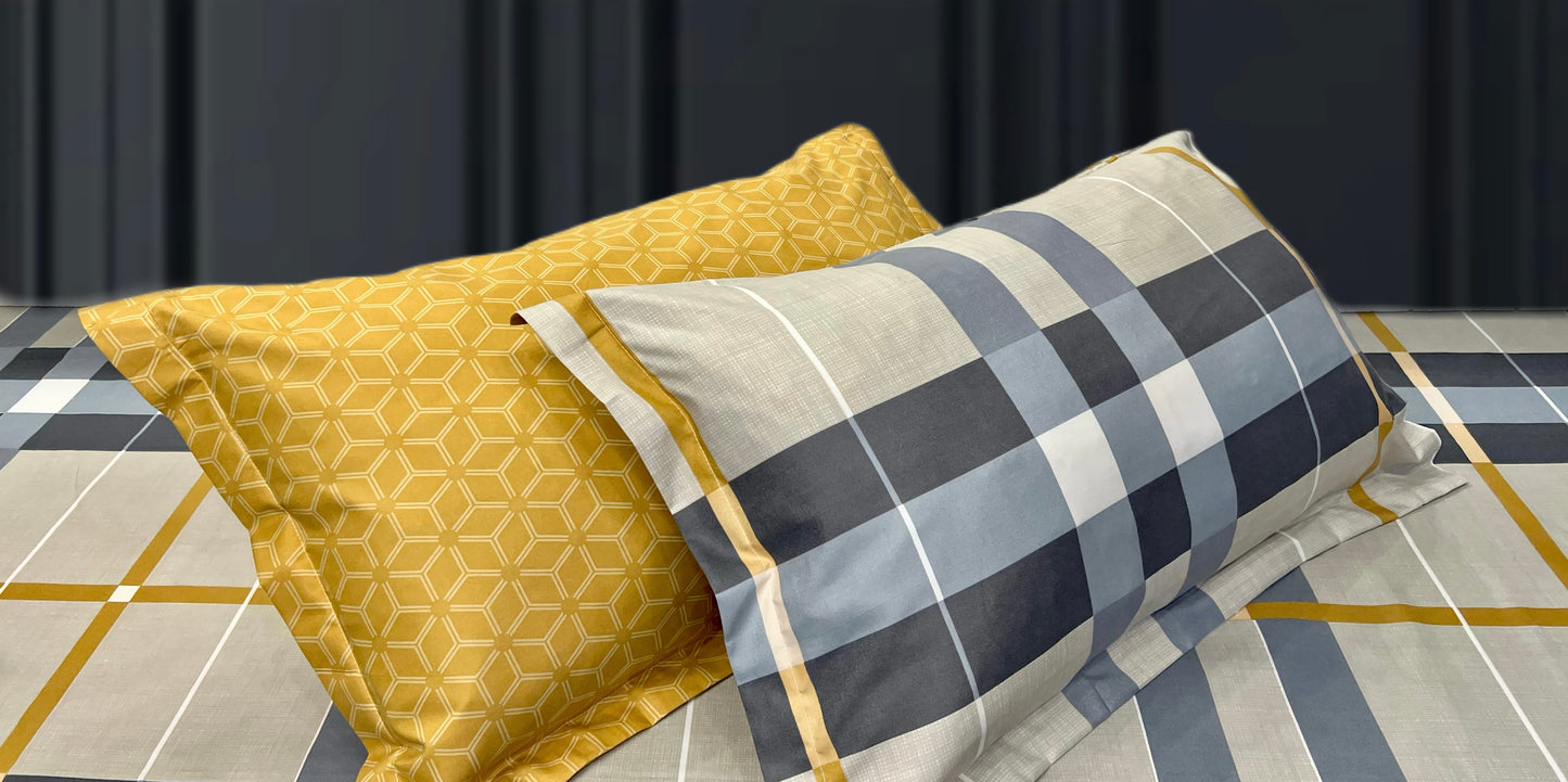 MATRIX KING Bedsheet (with 4 Pillow covers)