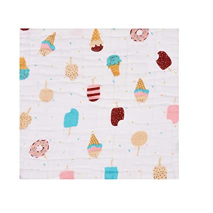 Soft Wash Cloth Reusable Baby Muslin Cotton Napkins (Pack of 12)