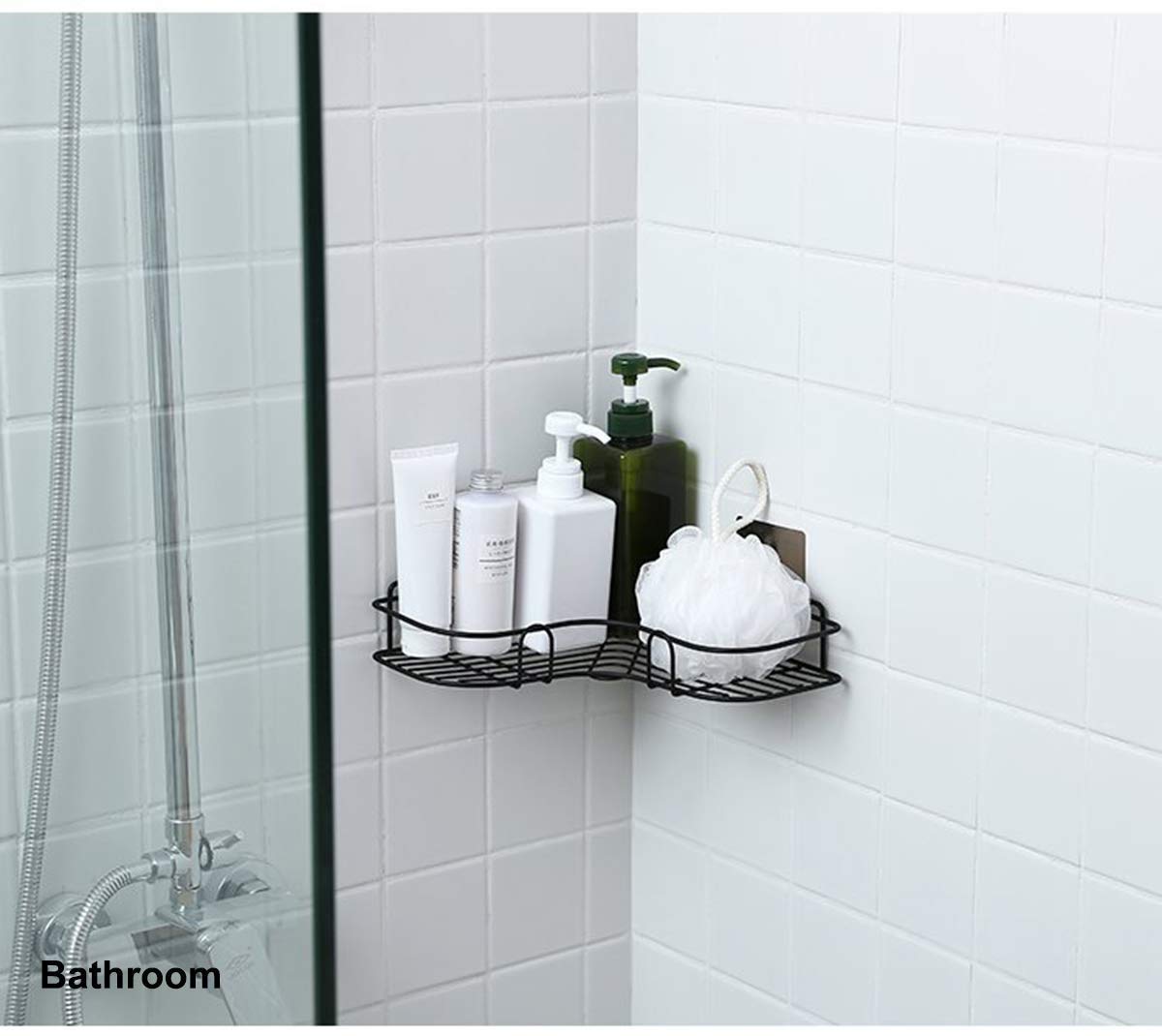 SELF-ADHESIVE SHOWER CORNER STAND (Waterproof & Rustproof)