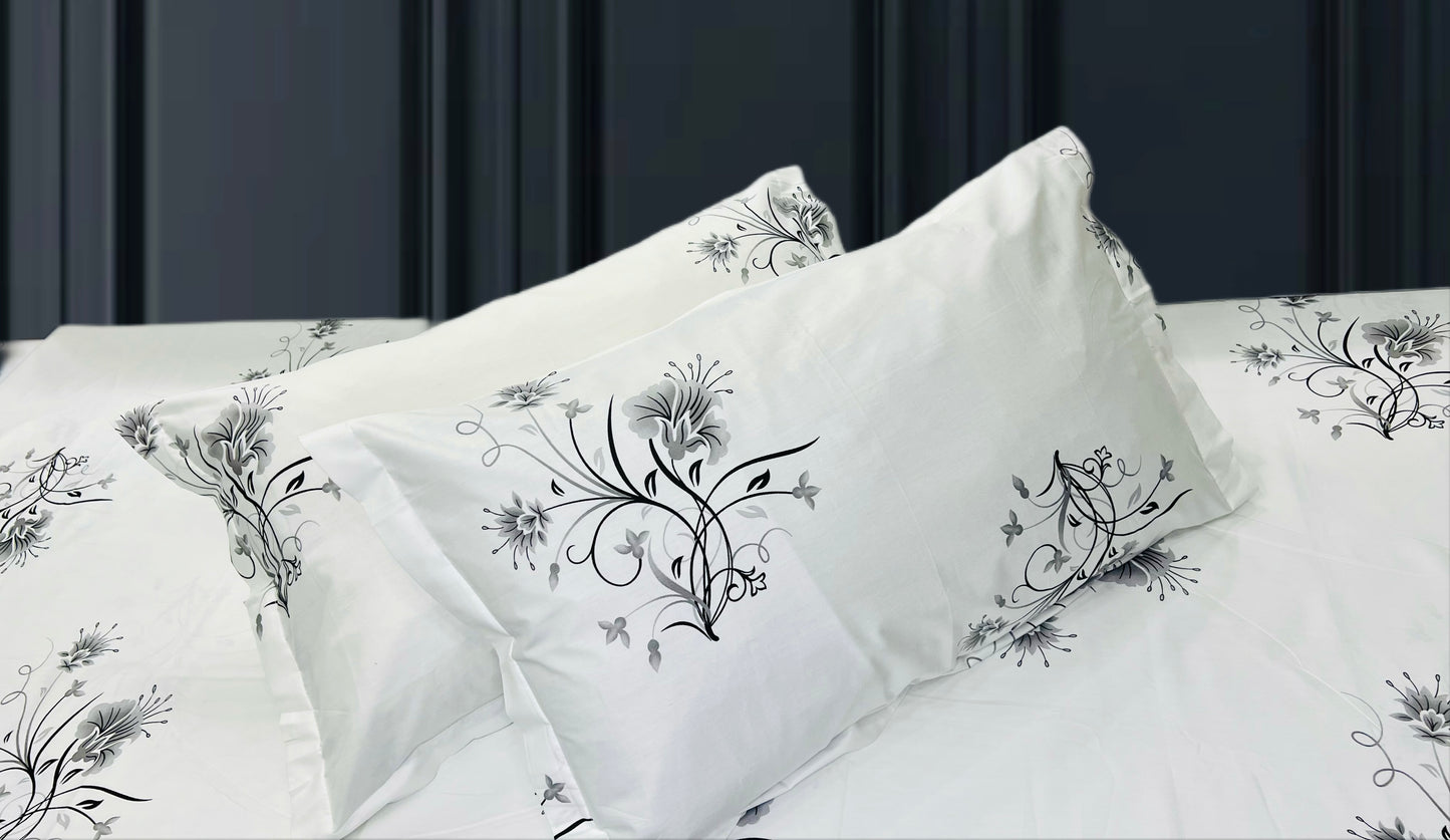 WHITE RIVER King Cotton Bedsheet