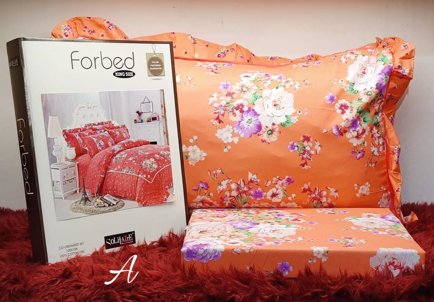 FORBED KING Bedsheet (with Frill Pillows)