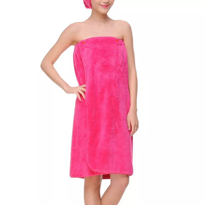 Microfiber BATH GOWN & BATH CAP SET