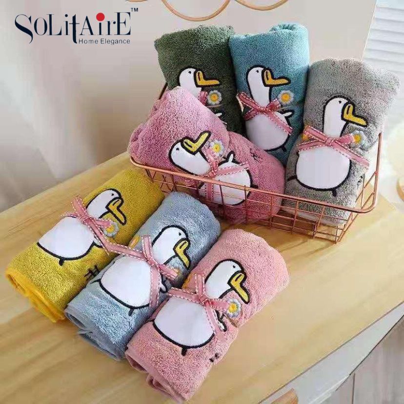 Super-Soft Microfiber Hand Towel (Set of 2) (Duck) – Solitaire