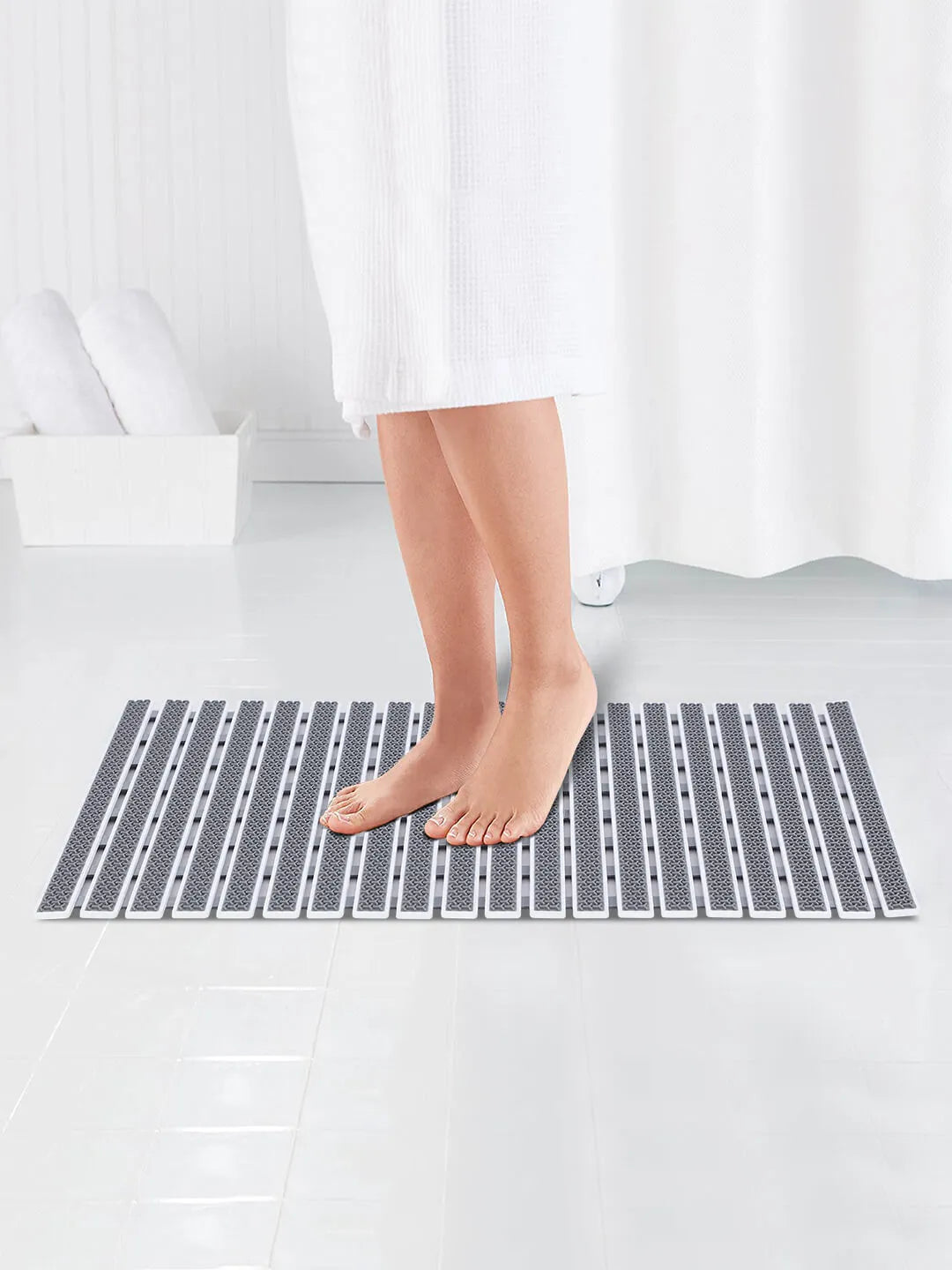 Shower Mat Anti-Slip Gorilla Grip (White)