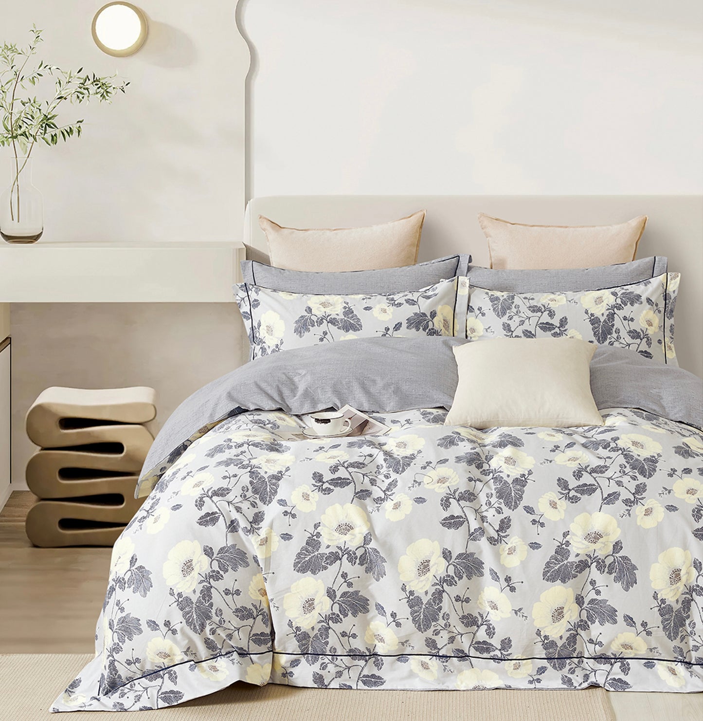 FLEUR KING COTTON BEDSHEET