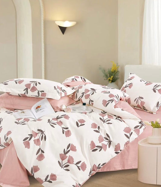FLOWER BED KING SIZE BEDSHEET SET