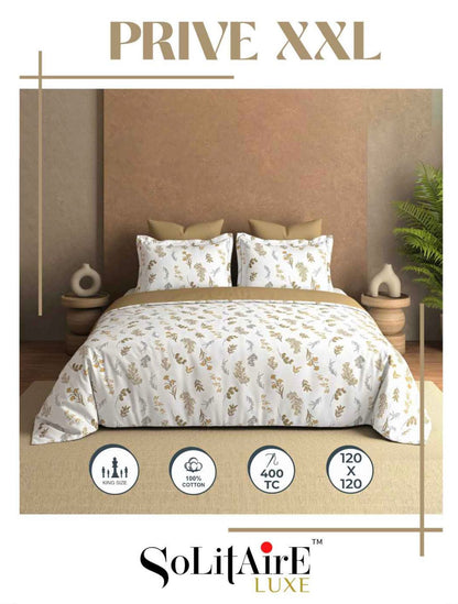 Prive XXL Super King Size Bedsheet Set Soft And Skin Friendly