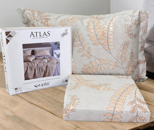 ATLAS King-Size 100% Cotton Bedsheet Set
