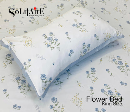 FLOWER BED King Size Jointless Bedsheet Set