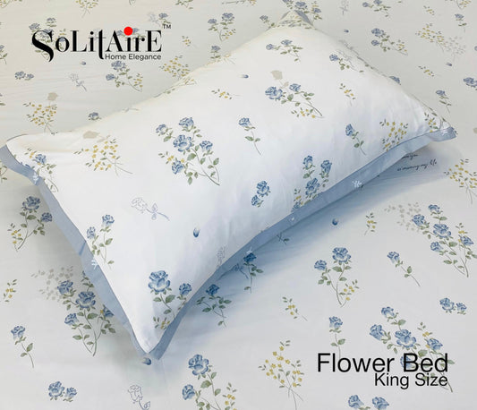 FLOWER BED King Size Jointless Bedsheet Set