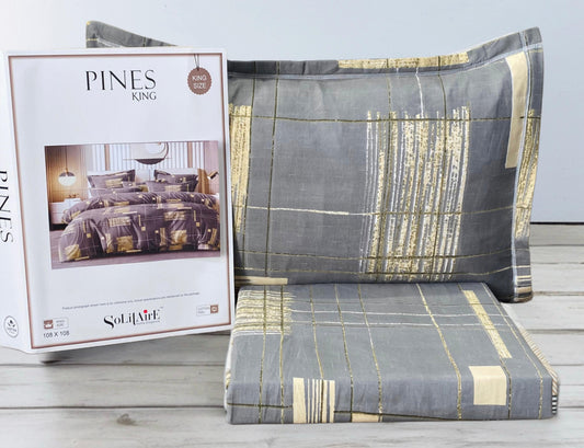 Pines King Size Bedsheet Set With 2 Pillow Covers